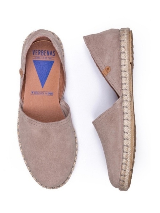 verbades Shoes - Verbenas Blue Leather Carmen Suede Slip On Espadrilles Womens Size 38 EU